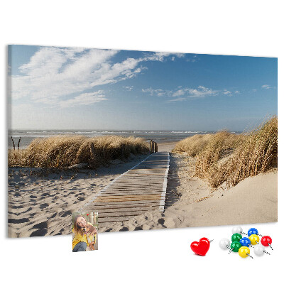 Cork board Beach view