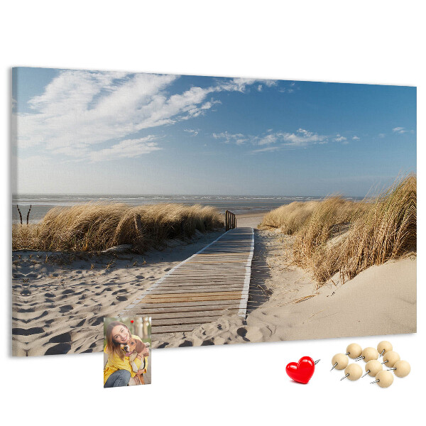 Cork board Beach view
