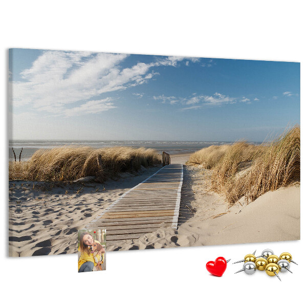Cork board Beach view