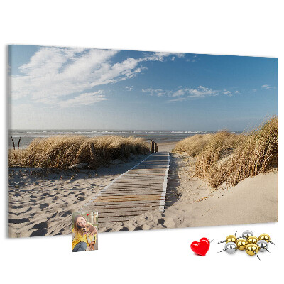 Cork board Beach view