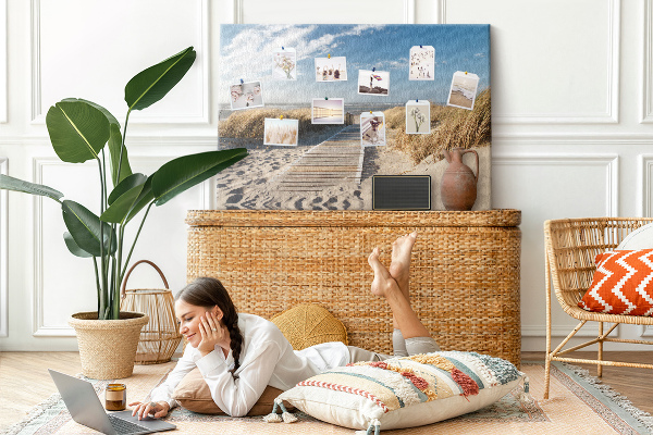 Cork board Beach view