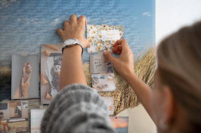 Cork board Beach view
