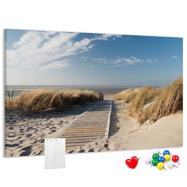 Cork board Beach view