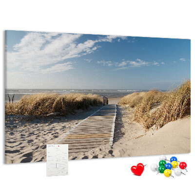 Cork board Beach view