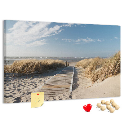 Cork board Beach view