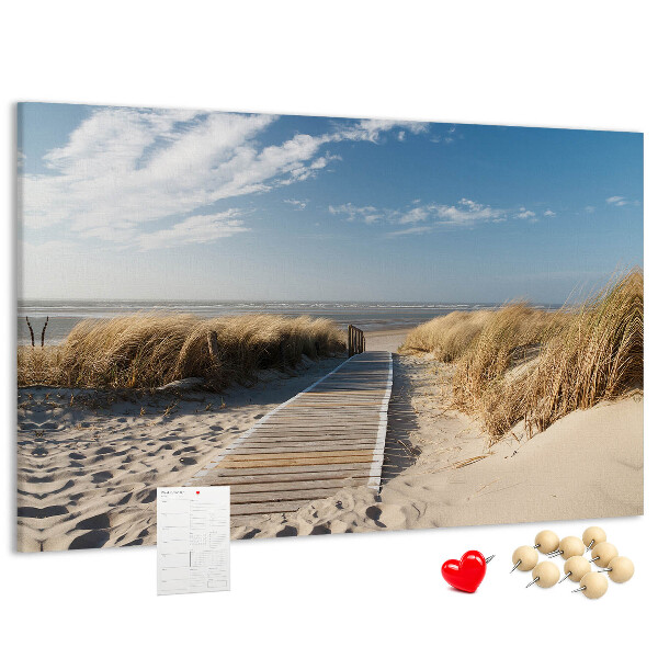 Cork board Beach view