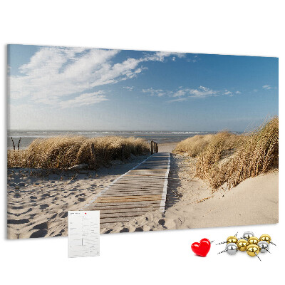 Cork board Beach view