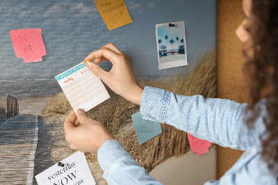 Cork board Beach view