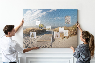 Cork board Beach view
