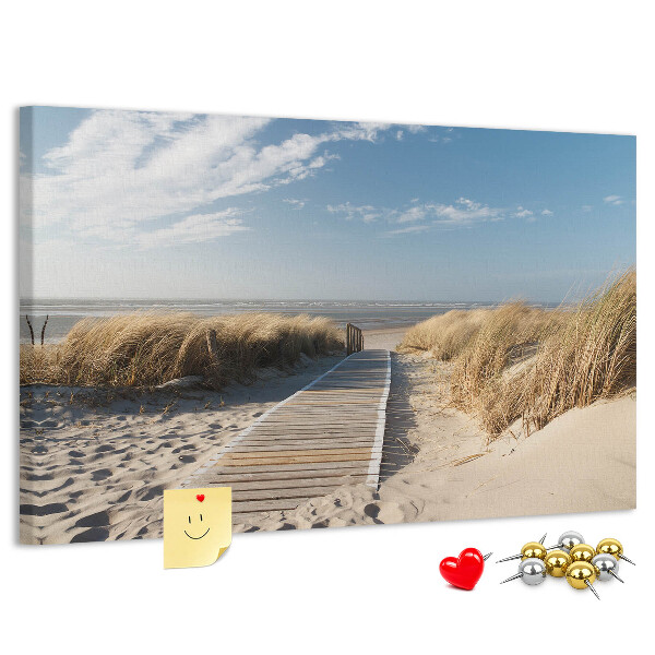 Cork board Beach view