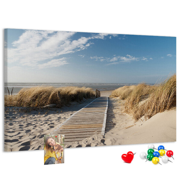 Cork board Beach view