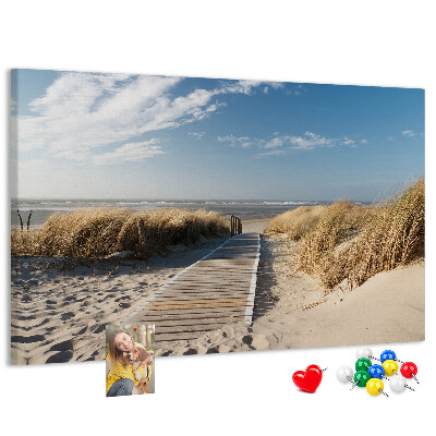Cork board Beach view