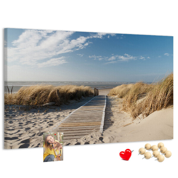 Cork board Beach view