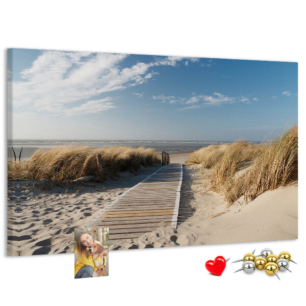 Cork board Beach view