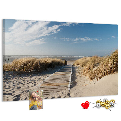 Cork board Beach view