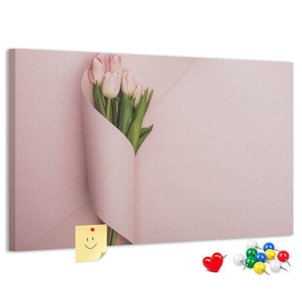 Cork memo board Flower bouquet