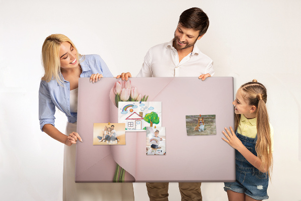 Cork memo board Flower bouquet