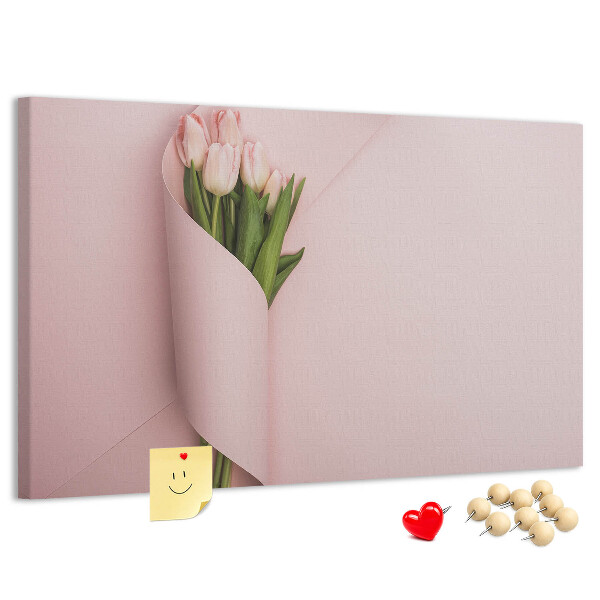Cork memo board Flower bouquet