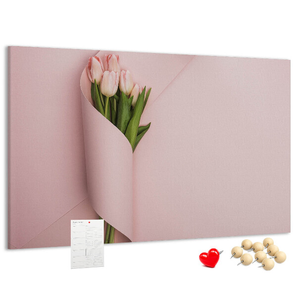 Cork memo board Flower bouquet