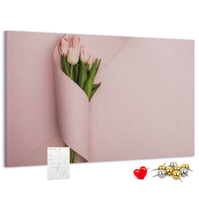 Cork memo board Flower bouquet