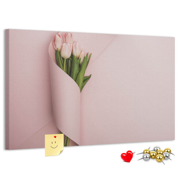 Cork memo board Flower bouquet