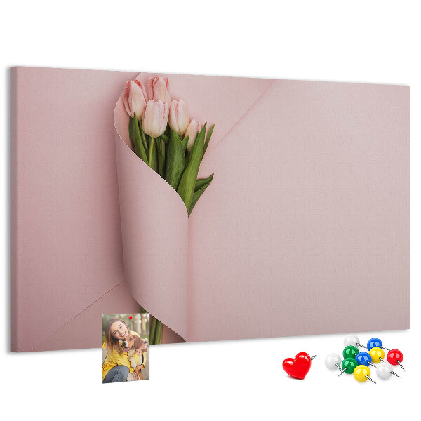 Cork memo board Flower bouquet