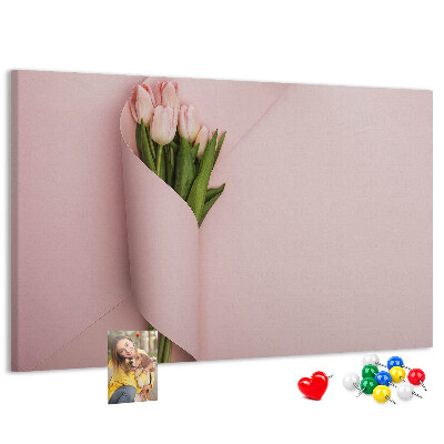 Cork memo board Flower bouquet