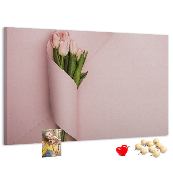 Cork memo board Flower bouquet