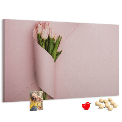 Cork memo board Flower bouquet