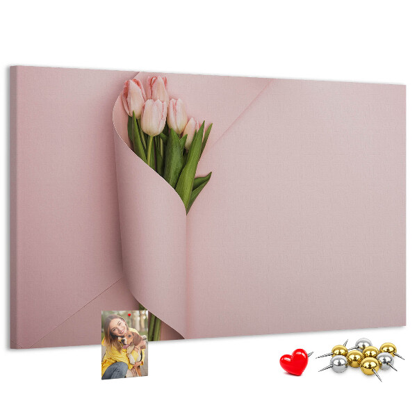Cork memo board Flower bouquet