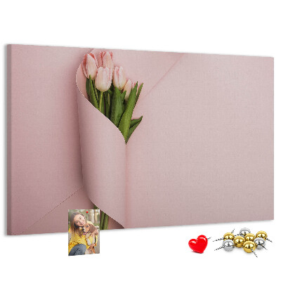 Cork memo board Flower bouquet