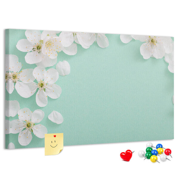 Cork display board Blooming daisies