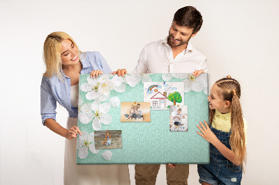 Cork display board Blooming daisies