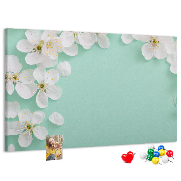 Cork display board Blooming daisies