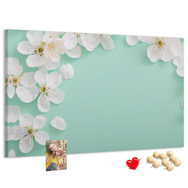 Cork display board Blooming daisies