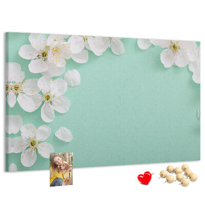 Cork display board Blooming daisies
