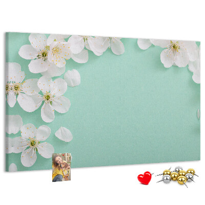 Cork display board Blooming daisies