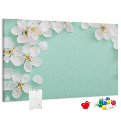 Cork display board Blooming daisies