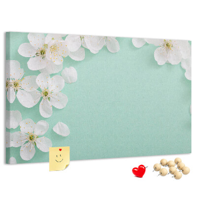Cork display board Blooming daisies