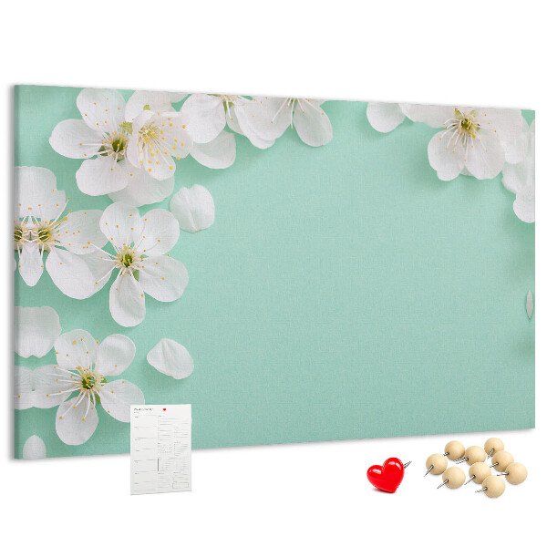 Cork display board Blooming daisies