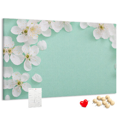 Cork display board Blooming daisies