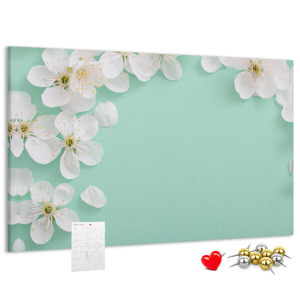 Cork display board Blooming daisies