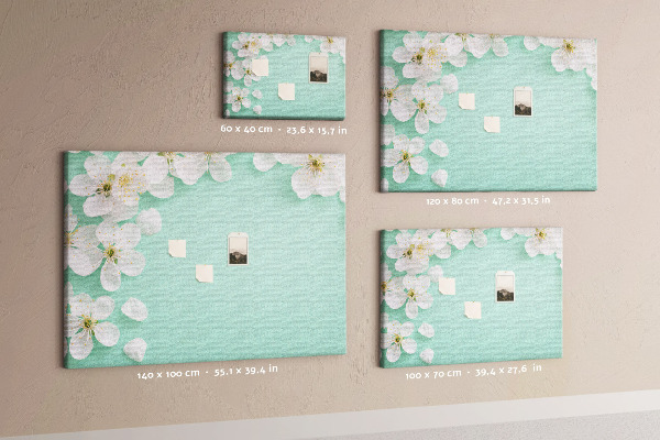 Cork display board Blooming daisies