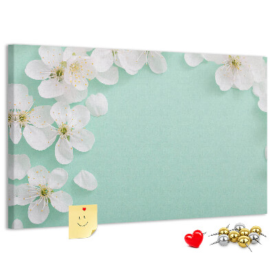 Cork display board Blooming daisies