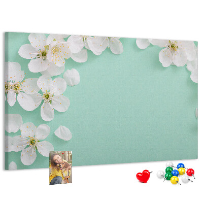 Cork display board Blooming daisies