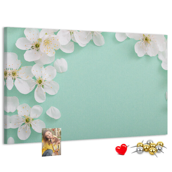 Cork display board Blooming daisies