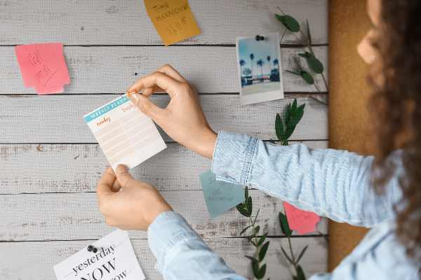 Cork memo board Wooden boards