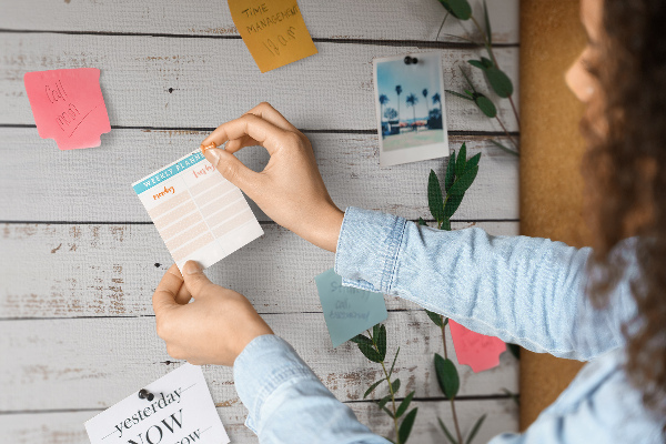 Cork memo board Wooden boards