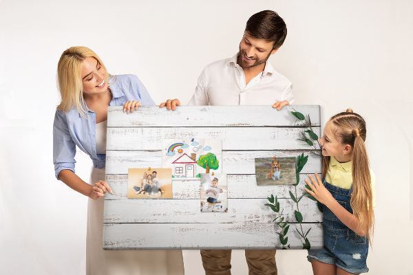 Cork memo board Wooden boards