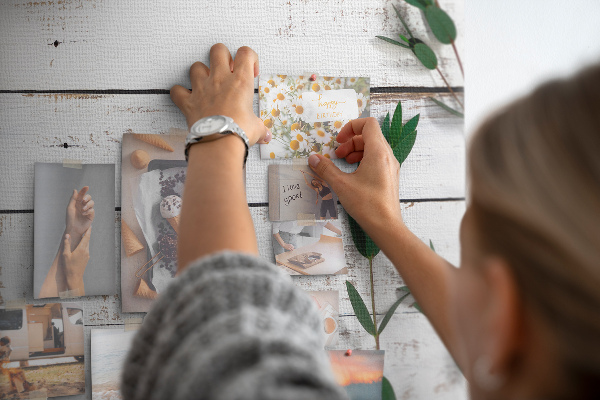 Cork memo board Wooden boards
